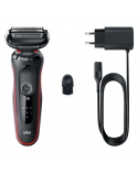 Braun Shaver 51-R1000s Operating time (max) 50 min, Wet & Dry, Black/Red