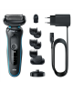 Braun Shaver 51-M4500cs Operating time (max) 50 min, Wet & Dry, Black/Blue