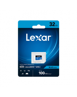 Lexar 64GB High-Performance 633x microSDHC UHS-I, up to 100MB/s read 20MB/s write