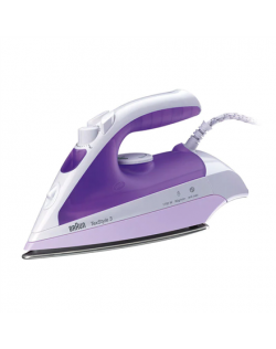 Braun TS 320C TexStyle Steam Iron, 2000 W, Water tank capacity 280 ml, Continuous steam 25 g/min, Purple
