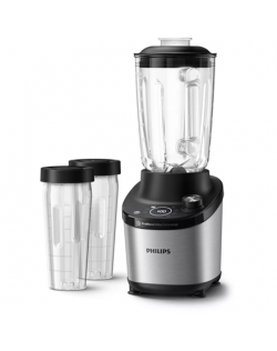 Philips High Speed Blender HR3760/10 7000 Series Tabletop, 1500 W, Jar material Glass, Jar capacity 2 L, Ice crushing, Metal/Bla