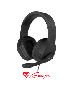 Genesis Gaming Headset Argon 200, 2 x 3 pin 3,5 mm stereo mini-jack, NSG-0902, Black, Wired, Built-in microphone