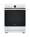 INDESIT Cooker IS67V8CHW/E Hob type Vitroceramic, Oven type Electric, White, Width 60 cm, Grilling, 69 L, Depth 60 cm