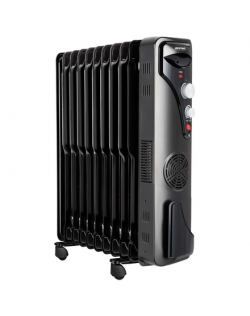 MPM Electric Heater MUG-21 Oil Filled Radiator, 1000/1500/2500 W, Number of power levels 3, Black