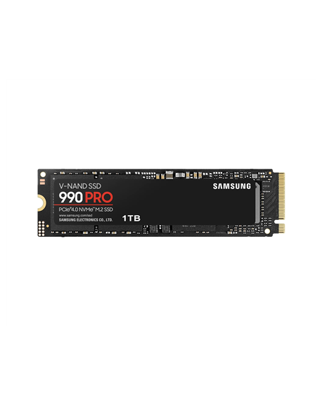 Samsung 990 PRO 1000 GB, SSD form factor M.2 2280, SSD interface PCIe Gen4x4, Write speed 6900 MB/s, Read speed 7450 MB/s