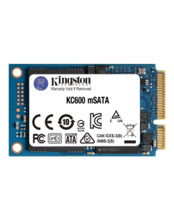 Kingston KC600 1000 GB, SSD interface mSATA, Write speed 520 MB/s, Read speed 550 MB/s