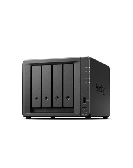 Synology 4-Bay DS923+ Up to 4 HDD/SSD Hot-Swap, Ryzen R1600, Processor frequency 2.6 GHz, 4 GB, 2x1GbE, 2xUSB3.2, 1xeSATA